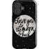 To The Moon And Back BW iPhone 16 Plus Impact Case